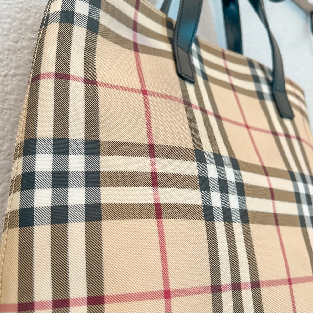 Burberry London Nova Check Canvas Classic Handbag Satchel Shoulder Bag Tote - Picture 6 of 16